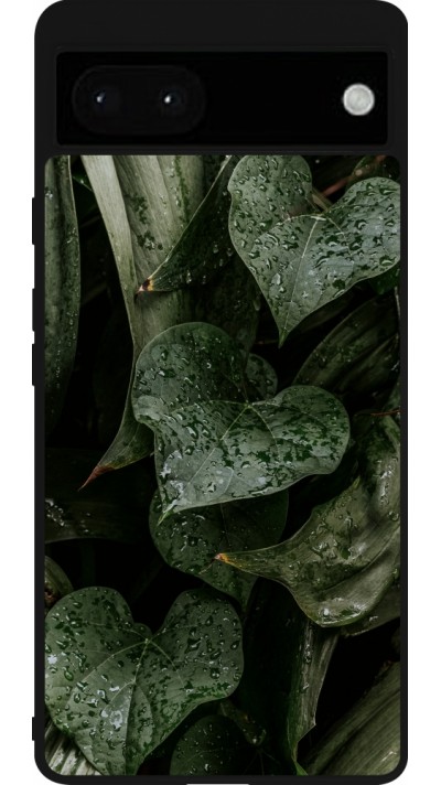 Coque Google Pixel 6a - Silicone rigide noir Spring 23 fresh plants