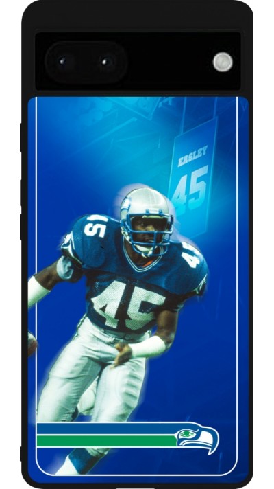 Coque Google Pixel 6a - Silicone rigide noir Super Bowl 26 Seattle 1