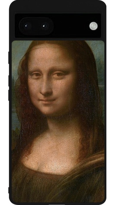 Google Pixel 6a Case Hülle - Silikon schwarz Kunstbild - Mona Lisa - Leonardo de Vinci