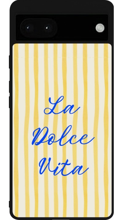 Coque Google Pixel 6a - Silicone rigide noir The good life 2026