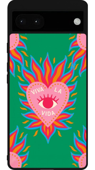 Coque Google Pixel 6a - Silicone rigide noir Viva la vida 2026