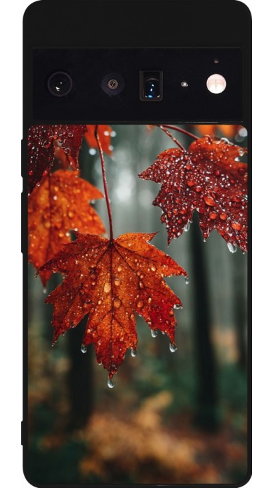 Coque Google Pixel 6 Pro - Silicone rigide noir Autumn 25 Rain