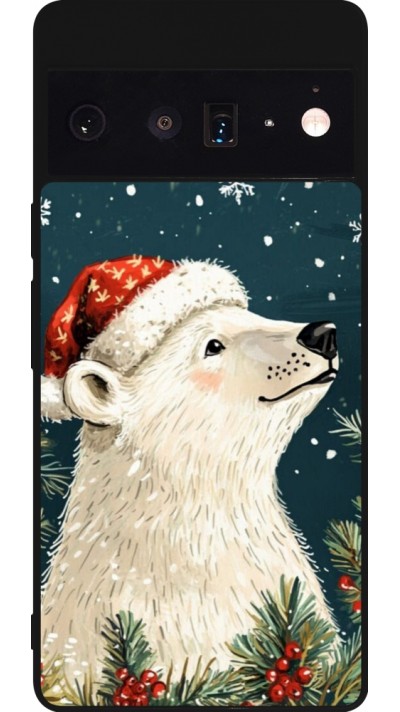 Coque Google Pixel 6 Pro - Silicone rigide noir Christmas 25 Bear