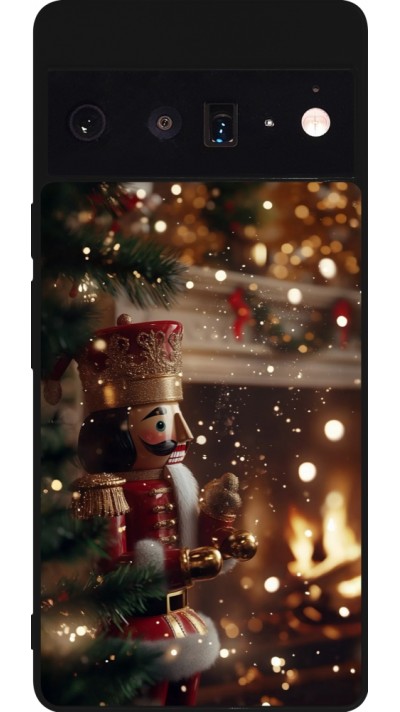 Coque Google Pixel 6 Pro - Silicone rigide noir Christmas 25 Xmas Nutcracker