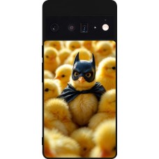 Coque Google Pixel 6 Pro - Silicone rigide noir Easter 2026 Chicken Batman
