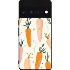 Coque Google Pixel 6 Pro - Silicone rigide noir Easter 2026 Illustration carrots