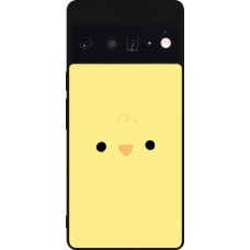 Coque Google Pixel 6 Pro - Silicone rigide noir Easter 2026 Little chicken