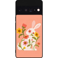 Coque Google Pixel 6 Pro - Silicone rigide noir Easter 2026 Rabbit collage