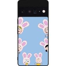 Coque Google Pixel 6 Pro - Silicone rigide noir Easter 2026 Snoopy