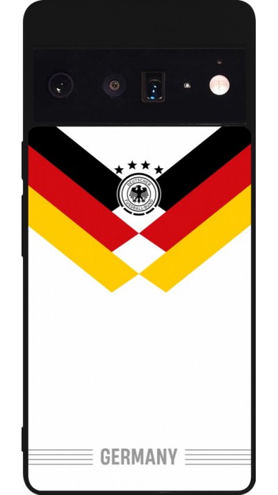 Coque Google Pixel 6 Pro - Silicone rigide noir Maillot de football Allemagne 2026 personnalisable