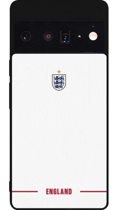 Coque Google Pixel 6 Pro - Silicone rigide noir Maillot de football Angleterre 2026 personnalisable