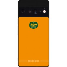 Coque Google Pixel 6 Pro - Silicone rigide noir Maillot de football Australie 2026 personnalisable