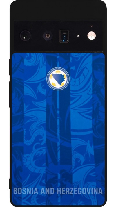 Coque Google Pixel 6 Pro - Silicone rigide noir Maillot de football Bosnie-Herzégovine 2026 personnalisable