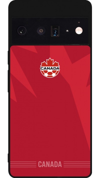 Coque Google Pixel 6 Pro - Silicone rigide noir Maillot de football Canada 2026 personnalisable