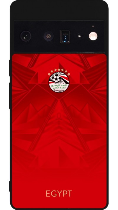 Coque Google Pixel 6 Pro - Silicone rigide noir Maillot de football E?gypte 2026 personnalisable