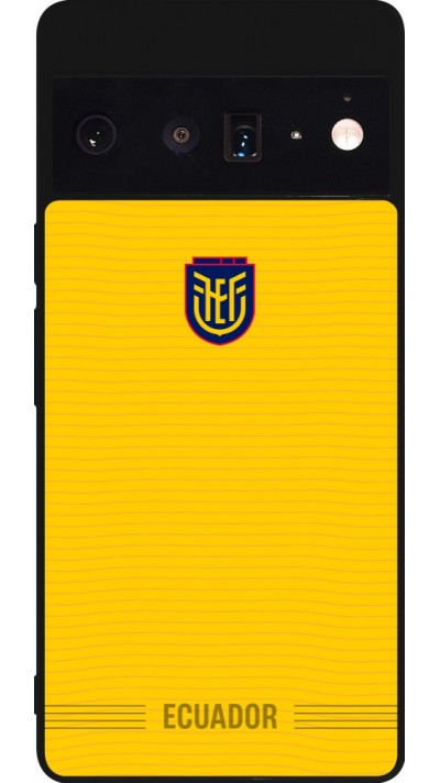 Coque Google Pixel 6 Pro - Silicone rigide noir Maillot de football E?quateur 2026 personnalisable