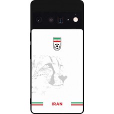 Coque Google Pixel 6 Pro - Silicone rigide noir Maillot de football Iran 2026 personnalisable