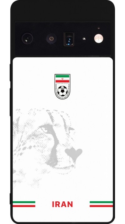 Coque Google Pixel 6 Pro - Silicone rigide noir Maillot de football Iran 2026 personnalisable