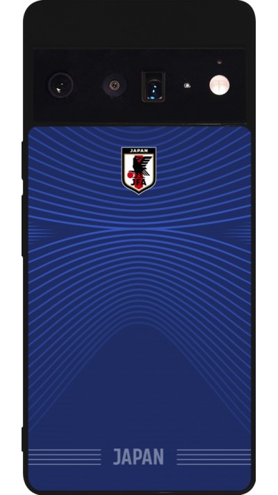 Coque Google Pixel 6 Pro - Silicone rigide noir Maillot de football Japon 2026 personnalisable
