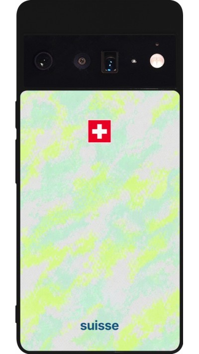 Coque Google Pixel 6 Pro - Silicone rigide noir Maillot de football Suisse Away 2026 personnalisable