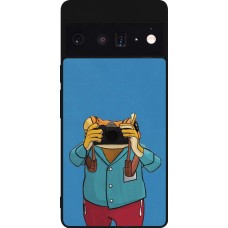 Coque Google Pixel 6 Pro - Silicone rigide noir Frog with camera DTMF