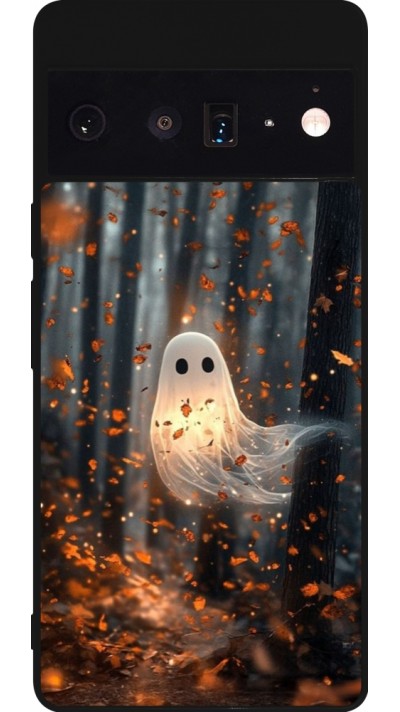Google Pixel 6 Pro Case Hülle - Silikon schwarz Halloween 2025 Ghost in the forest