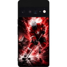 Coque Google Pixel 6 Pro - Silicone rigide noir Hockey World Championship Player