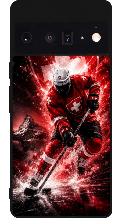 Coque Google Pixel 6 Pro - Silicone rigide noir Hockey World Championship Player