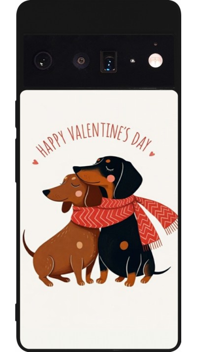 Coque Google Pixel 6 Pro - Silicone rigide noir Saint Valentines Day 26 Happy Valentine