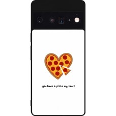 Google Pixel 6 Pro Case Hülle - Silikon schwarz Saint Valentines Day 26 You have my pizza heart