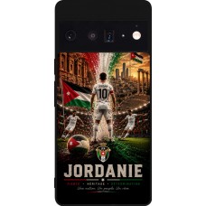 Coque Google Pixel 6 Pro - Silicone rigide noir Football Jordanie splash 2026