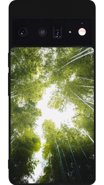 Coque Google Pixel 6 Pro - Silicone rigide noir Spring 23 forest blue sky