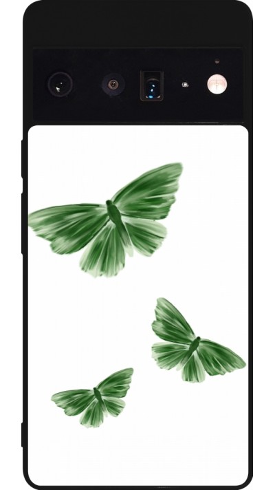 Coque Google Pixel 6 Pro - Silicone rigide noir Butterflies 2026