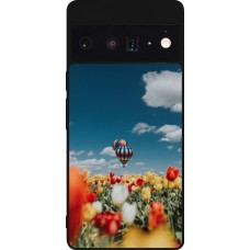 Coque Google Pixel 6 Pro - Silicone rigide noir Hot air balloon 2026