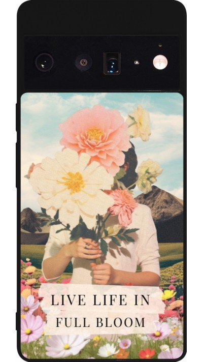 Coque Google Pixel 6 Pro - Silicone rigide noir Live life in full moon 2026