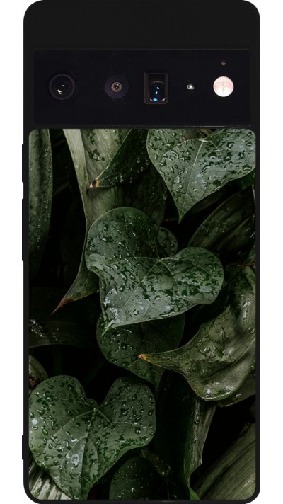 Coque Google Pixel 6 Pro - Silicone rigide noir Spring 23 fresh plants