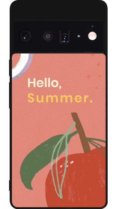 Coque Google Pixel 6 Pro - Silicone rigide noir Summer 2025 Hello summer