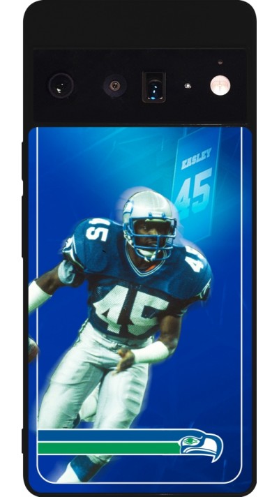 Coque Google Pixel 6 Pro - Silicone rigide noir Super Bowl 26 Seattle 1