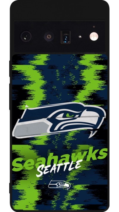 Coque Google Pixel 6 Pro - Silicone rigide noir Super Bowl 26 Seattle 2