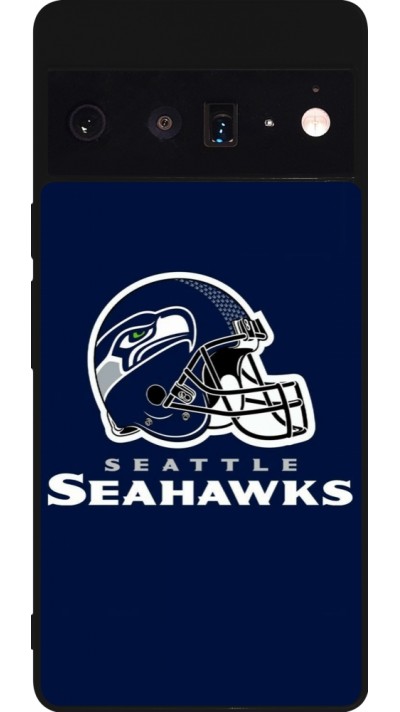Coque Google Pixel 6 Pro - Silicone rigide noir Super Bowl 26 Seattle 3
