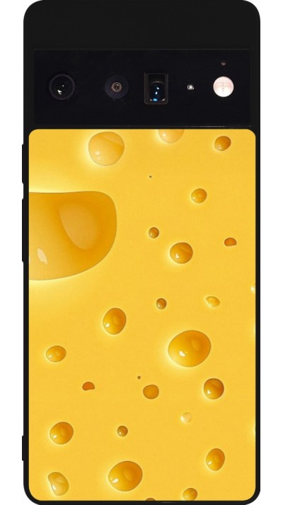 Coque Google Pixel 6 Pro - Silicone rigide noir Fête Nationale Suisse Cheese