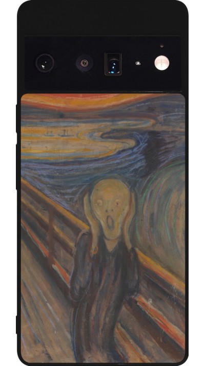 Coque Google Pixel 6 Pro - Silicone rigide noir Tableau art - Le Cri - Edvard Munch