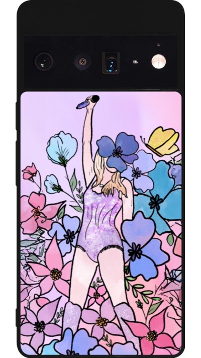 Google Pixel 6 Pro Case Hülle - Silikon schwarz Taylor Swift Sketch - Pink