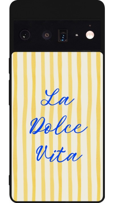 Coque Google Pixel 6 Pro - Silicone rigide noir The good life 2026