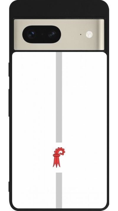 Google Pixel 7 Case Hülle - Silikon schwarz Kanton BL weiss
