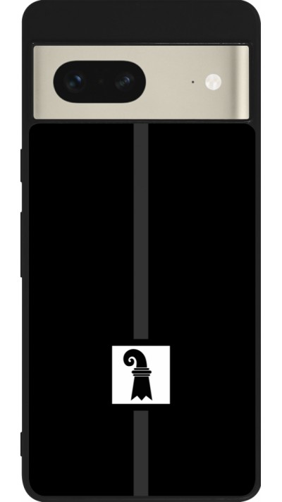 Google Pixel 7 Case Hülle - Silikon schwarz Kanton BS schwarz