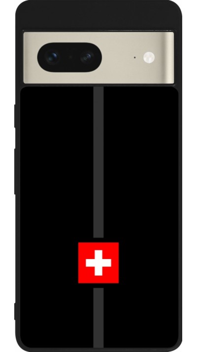 Google Pixel 7 Case Hülle - Silikon schwarz Kanton CH schwarz