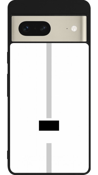Google Pixel 7 Case Hülle - Silikon schwarz Kanton FR weiss