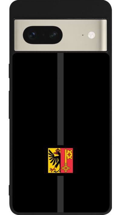 Google Pixel 7 Case Hülle - Silikon schwarz Kanton GE schwarz
