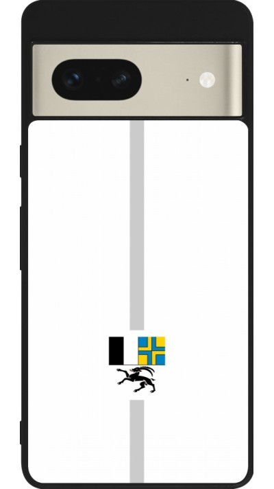 Google Pixel 7 Case Hülle - Silikon schwarz Kanton GR weiss